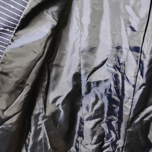 Vintage Talbots Navy Pinstripe Blazer | Open Front Preppy Classic 16 - Picture 4 of 10